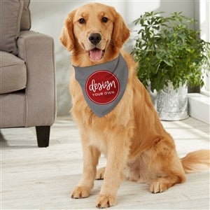 Design Your Own Personalized Large Dog Bandana- Grey - 33989-G