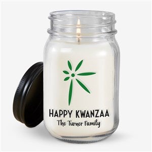 Kwanzaa Icons Personalized Farmhouse Candle Jar - 33997