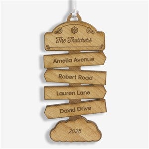 North Pole Personalized Wood Ornament- Natural - 34008-N