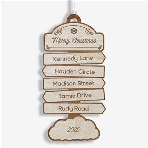 North Pole Personalized Wood Ornament- Whitewash - 34008-W