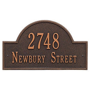 Heritage Welcome Anniversary Personalized Plaque - Bronze & Gold