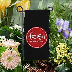 Design Your Own Personalized Mini Garden Flag- Black - 34014-B