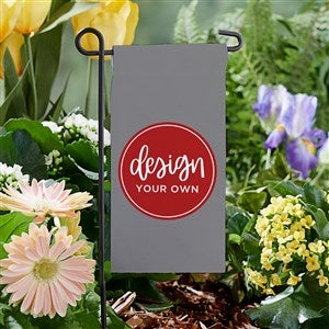 Design Your Own Personalized Mini Garden Flag- Grey - 34014-G