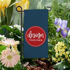 Design Your Own Personalized Mini Garden Flag- Navy Blue - 34014-NB