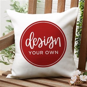 Design Your Own Personalized 16" Outdoor Throw Pillow- White - 34016-W