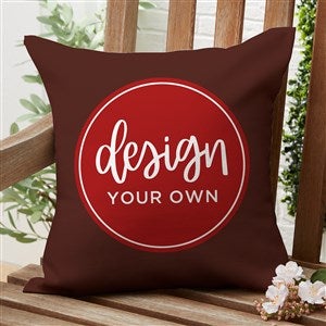 Design Your Own Personalized 16" Outdoor Throw Pillow- Brown - 34016-BR