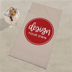 Design Your Own Personalized Large Beach Towel - Tan - 34031-T