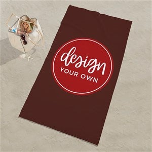 Design Your Own Personalized Large Beach Towel - Brown - 34031-CB