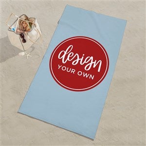 Design Your Own Personalized Large Beach Towel - Slate Blue - 34031-SB