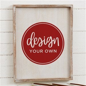 Design Your Own Personalized 14" x 18" White Washed Barnwood Frame Wall Art - 34042-W