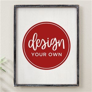 Design Your Own Personalized 14" x 18" Black Washed Barnwood Frame Wall Art - 34042-B
