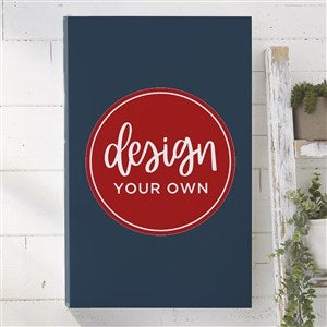 Design Your Own Personalized Vertical 12" x 18" Canvas Print- Navy Blue - 34043-NB
