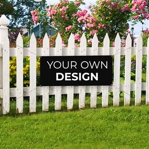 Design Your Own Personalized Small Banner - Black - 34045-B