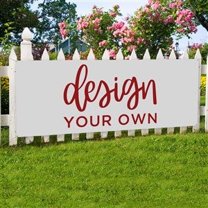 Design Your Own Personalized Large Banner - White - 34046-W