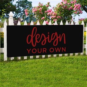 Design Your Own Personalized Large Banner - Black - 34046-B