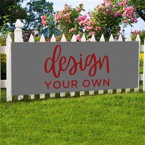 Design Your Own Personalized Large Banner - Grey - 34046-G