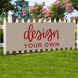 Design Your Own Personalized Large Banner - Tan - 34046-T