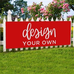 Design Your Own Personalized Large Banner - Red - 34046-R