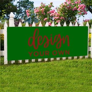 Design Your Own Personalized Large Banner - Green - 34046-GR