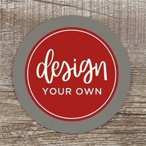 Design Your Own Personalized Paper Coasters- Grey - 34048-G