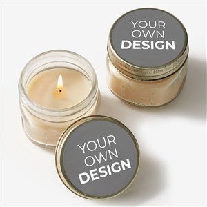 Design Your Own Personalized Mason Jar Candle Favors- Grey - 34049-G