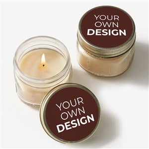 Design Your Own Personalized Mason Jar Candle Favors- Brown - 34049-BR