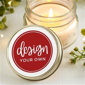 Design Your Own Personalized Mason Jar Candle Favors- White - 34049-W