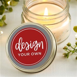 Design Your Own Personalized Mason Jar Candle Favors- Grey - 34049-G