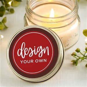 Design Your Own Personalized Mason Jar Candle Favors- Brown - 34049-BR