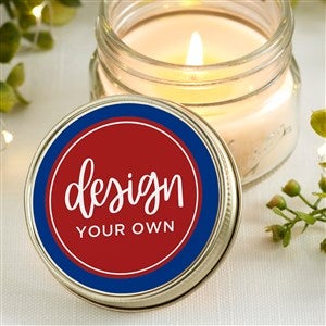 Design Your Own Personalized Mason Jar Candle Favors- Blue - 34049-BL