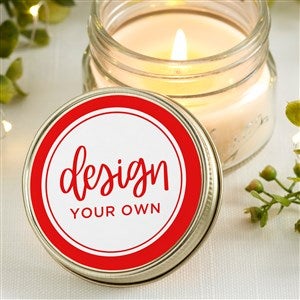 Design Your Own Personalized Mason Jar Candle Favors- Red - 34049-R