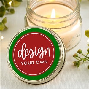 Design Your Own Personalized Mason Jar Candle Favors- Green - 34049-GR