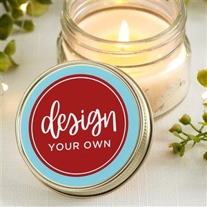 Design Your Own Personalized Mason Jar Candle Favors- Baby Blue - 34049-BB