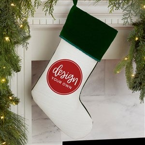 Design Your Own Personalized Christmas Stocking- White - 34060-W