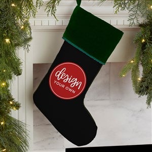 Design Your Own Personalized Christmas Stocking- Black - 34060-B