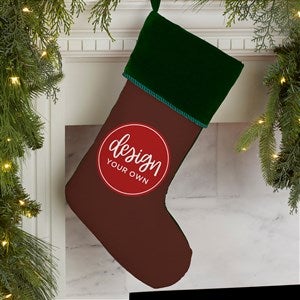 Design Your Own Personalized Christmas Stocking- Brown - 34060-BR