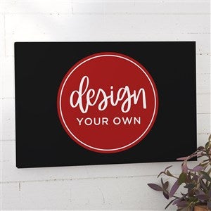 Design Your Own Personalized Horizontal 12" x 18" Canvas Print- Black - 34085-B