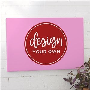 Design Your Own Personalized Horizontal 12" x 18" Canvas Print- Pastel Pink - 34085-P