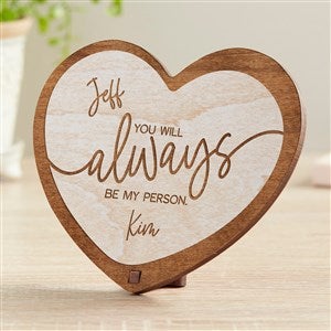 You Are My Person Personalized Whitewash Wood Heart Keepsake - 34090-W