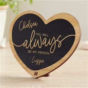 You Are My Person Personalized Black Stain Wood Heart Keepsake - 34090-BL