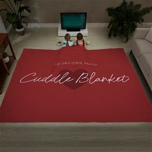 Snuggle Together Personalized 90x90 Plush Queen Fleece Blanket - 34104-K