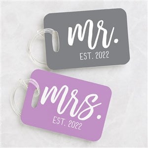 Mr.  Mrs. Personalized Luggage Tag 2 Pc Set - 34137