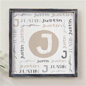 Youthful Name For Him Personalized Blackwashed Barnwood Frame - 12x12 - 34148B-12x12