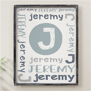 Youthful Name For Him Personalized Blackwashed Barnwood Frame Wall Art- 14x18 - 34148B-14x18