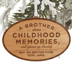 Special Brother Personalized Ornament - Natural Alderwood - 34149