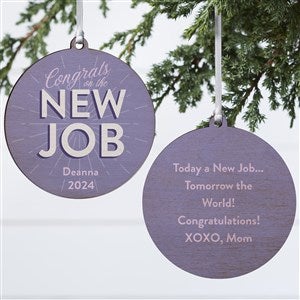 New Job Personalized Ornament - 2 Sided Wood - 34150-2W