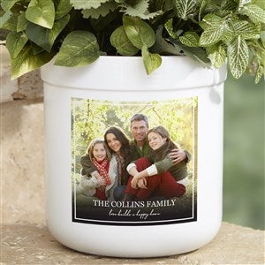 Photo & Message For Family Personalized Outdoor Flower Pot - 34151