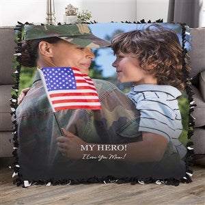 Photo & Message For Her Personalized 50x60 Tie Blanket - 34194-T