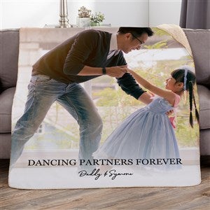 Photo  Message For Him Personalized 60x80 Sherpa Blanket - 34196-SL