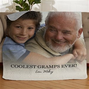Photo & Message For Him Personalized 50x60 Quilted Blanket - 34196-Q